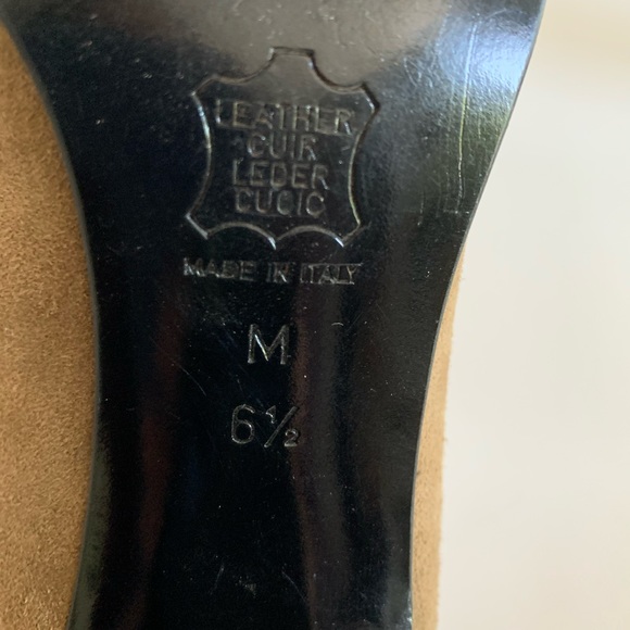 Vintage Fendi Scarpe Camel Suede Pumps - Picture 5 of 10